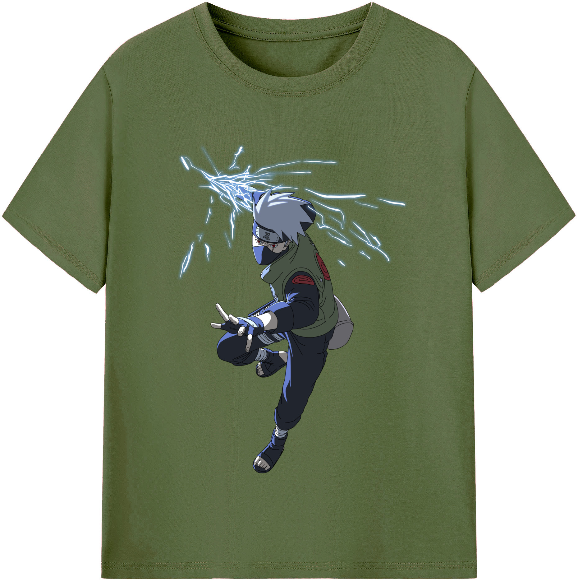 （画像用） NARUTO -ナルト- はたけ カカシ Hatake Kakashi 綿100％半袖Tシャツ（フロントプリント）